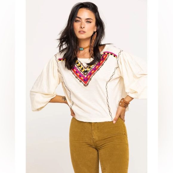 Free People, Hand Me Down Top, White, Size L - Picture 6 of 8